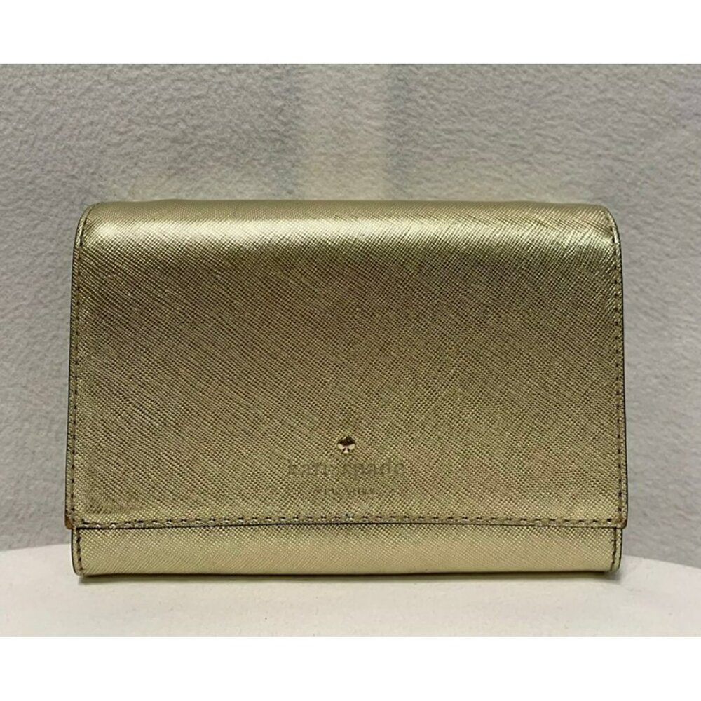 Kate Spade Cedar Street Cami Clutch Gold PWRU4634 NO STRAP